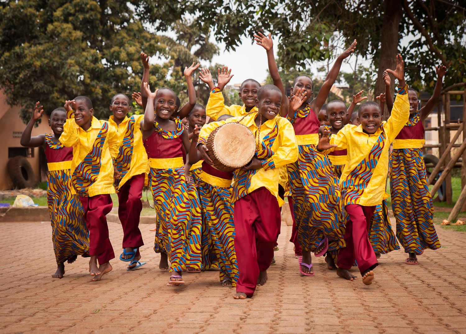A group of young people bonding with music during entertainment.
